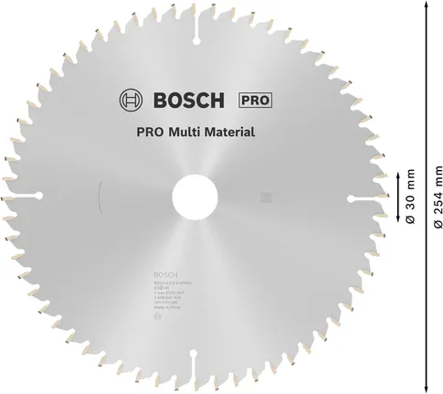 Bosch PRO Multi Material circular saw blade, 254 mm 60T.