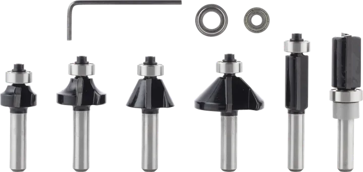 Bosch PRO Router Bit Trim and Edging Set 8 mm shank 6 pcs.