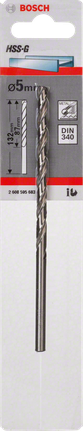 Broca para metal Bosch HSS-G de 5 mm.