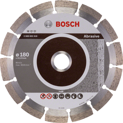 Disco de corte diamantado Bosch Standard for Abrasive de 180 mm.