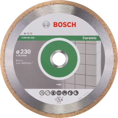 Disco de corte diamantado Bosch Standard para cerâmica de 230 mm.