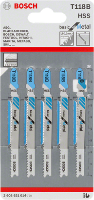 Lâminas de serra tico-tico Bosch T118B 3/8″ metal.