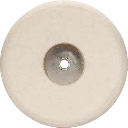 Disco de polimento de feltro Bosch com rosca M14 para rebarbadora angular.
