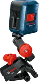 Ferramenta de nivelamento a laser Bosch GLL 2 com suporte de grampo.