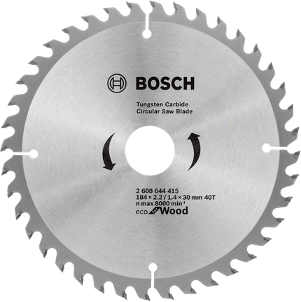 Lâmina de serra circular Bosch Eco para madeira, 40 dentes.