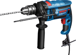 Berbequim de impacto Bosch GSB 16 RE com punho lateral.