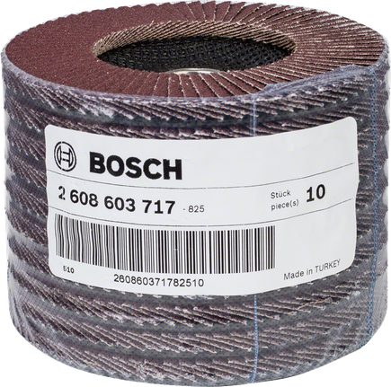 Abrasivo de roda de aba Bosch para lixagem e acabamento.