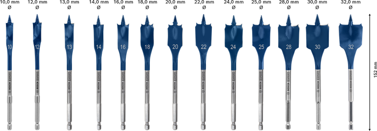Conjunto de brocas tipo pá Bosch EXPERT Self Cut Speed, 13 unid.