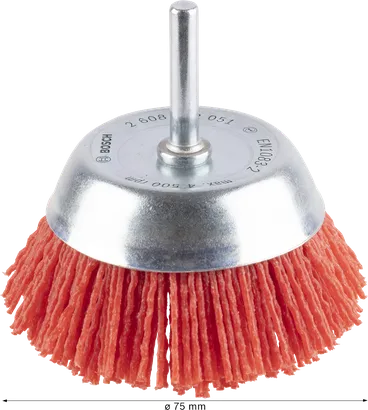 Escova de limpeza Bosch PRO Multi Material em nylon de 75 mm.