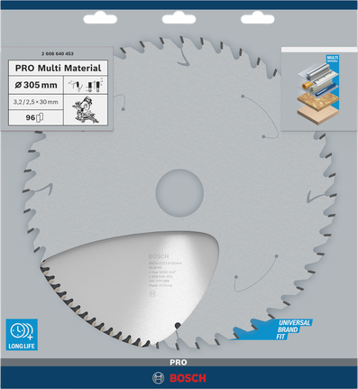 Lâmina de serra circular Bosch PRO Multi Material de 305 mm.