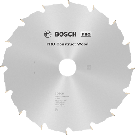 Lâmina de serra circular Bosch PRO Construct Wood, 230 mm.