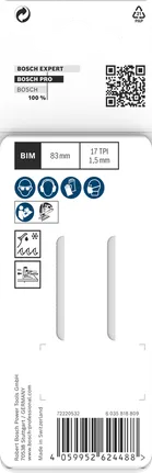 Lâmina de serra tico-tico Bosch PRO Metal curva T118EOF 83 mm 2 peças.
