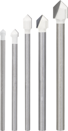 Conjunto de brocas para azulejos Bosch Professional com pontas diamantadas.