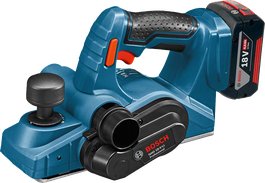 Cepilladora inalámbrica Bosch GHO 18V-LI con mango ergonómico.