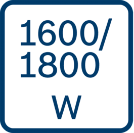 Potencia nominal de entrada 1600/1800 W 
