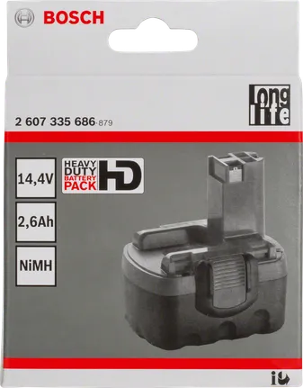 Paquete de baterías NiMH tipo cápsula de 14,4 V de Bosch.