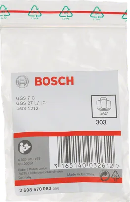 Pinza Bosch de 3/8″ con tuerca de bloqueo.