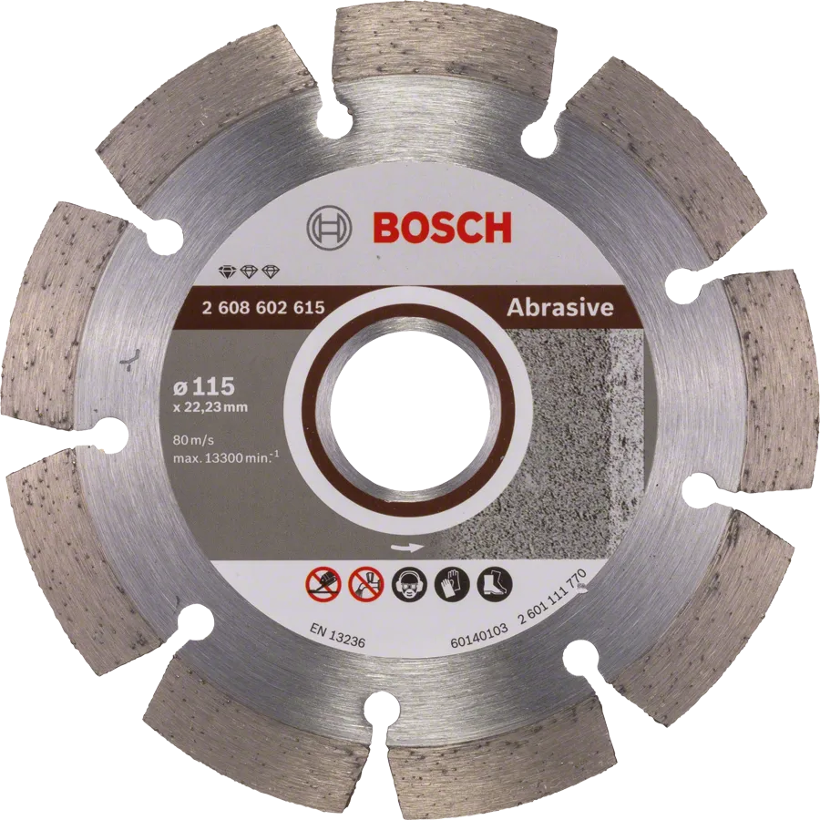 Disco de corte de diamante abrasivo Bosch Standard de 115 mm.