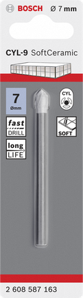 Broca para baldosas cerámicas Bosch CYL-9 de 7 mm.