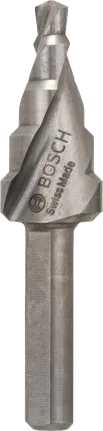 Broca escalonada Bosch HSS de 4-12 mm para taladrar metal.