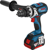 Taladro combinado a batería Bosch GSB 18.0 VE-EC con empuñadura lateral.