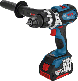 Taladro combinado a batería Bosch GSB 18.0 VE-EC con empuñadura lateral.