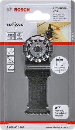 Hoja de sierra de inmersión Bosch HCS AIZ 32 BSPC 1-1/4″ madera dura.