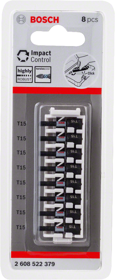 Juego de puntas de inserción Bosch Impact Control T15.