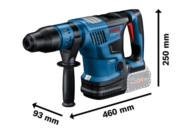 Martillo perforador inalámbrico Bosch GBH 18V-36 C con batería ProCORE18V.