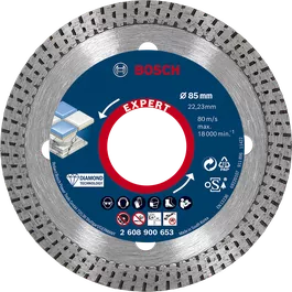 Disco de corte de diamante Bosch EXPERT HardCeramic de 85 mm.