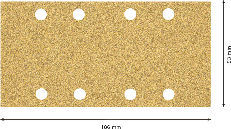 Papel de lija Bosch EXPERT C470 93x186mm 8 agujeros G40.