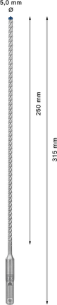 Broca para taladro percutor Bosch EXPERT SDS plus-7X 5x250x315 mm.