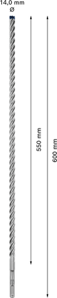 Broca para taladro percutor Bosch EXPERT SDS plus-7X 14x550x600 mm.