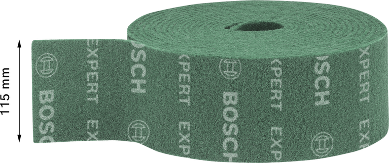 Rollo de fieltro verde Bosch EXPERT N880 para lijar a mano.