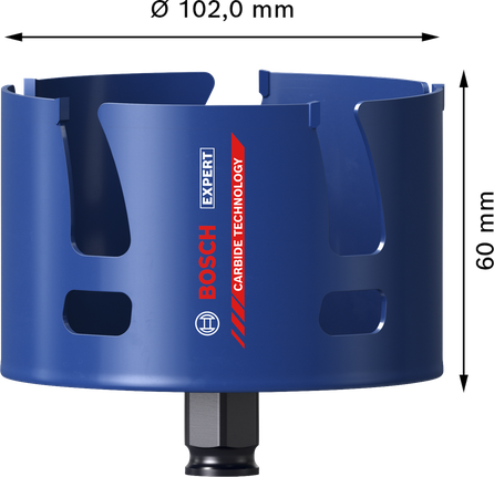 Sierra de corona para materiales de construcción Bosch EXPERT 102 mm.