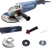 Amoladora angular Bosch GWS 25-230 con accesorios.