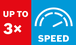 3x velocidad.