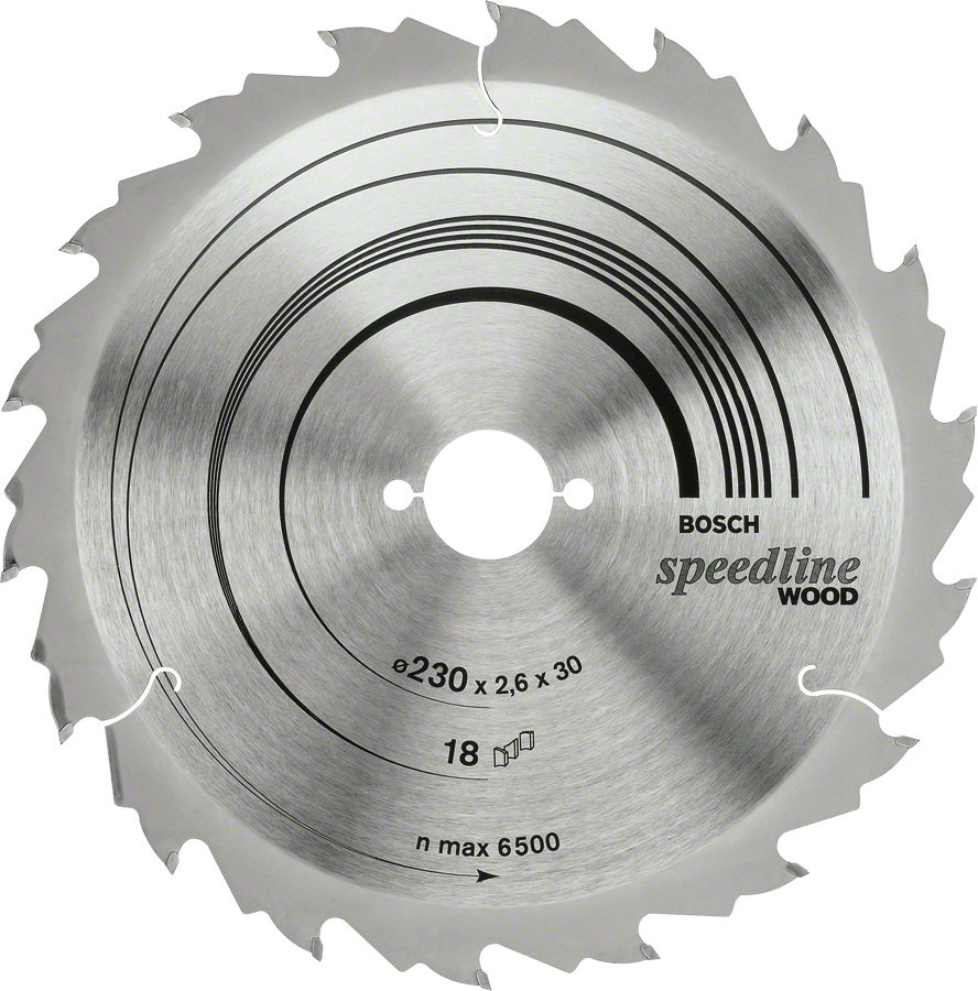 Hoja de sierra circular Bosch Speedline Wood para cortar madera.