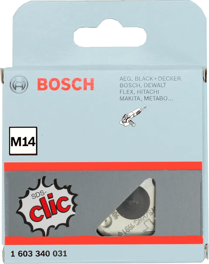 Tuerca de bloqueo rápido Bosch SDS clic M14 para amoladoras angulares.