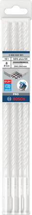 Broca para taladro percutor Bosch PRO SDS plus-5X de 8x200x260 mm (paquete).