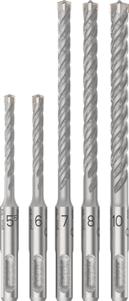 Juego de brocas para taladro percutor Bosch PRO SDS plus-5X, 5 piezas de tamaños surtidos.