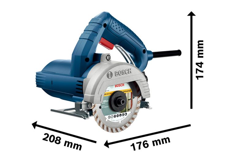 Cortadora de azulejos Bosch GDC 150 de dimensiones compactas.
