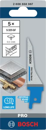 Hoja Bosch PRO Thin Metal S 325 GF 85 mm 5 uds.