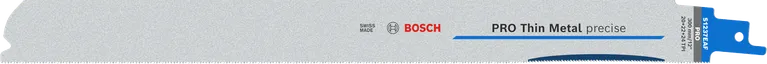 Hoja de precisión Bosch PRO Thin Metal S1237EAF para cortes finos de metal.