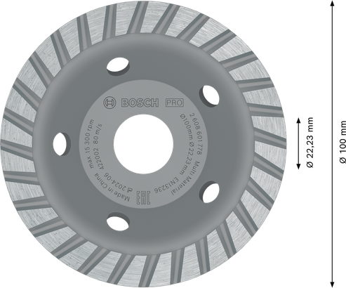 Cabezal de pulido multimaterial Bosch PRO de 100 mm.