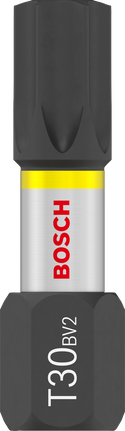 Punta de impacto Torx T30 de 25 mm de Bosch PRO para atornillados robustos.