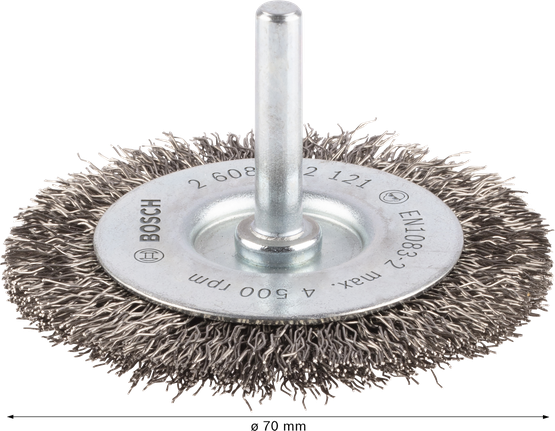 Disco de alambre limpio de acero inoxidable Bosch PRO de 70 mm.