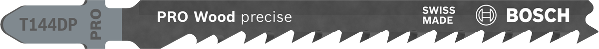 Hoja de sierra de calar Bosch PRO Wood Precise T144DP para cortes limpios.