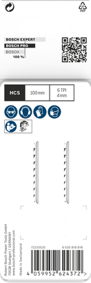 Hojas de sierra de calar Bosch PRO Wood precise T144DP 100 mm 2 piezas.