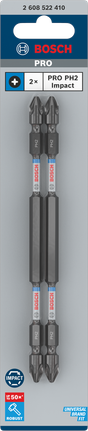 Paquete de 2 brocas de impacto de doble punta Bosch PRO PH2 de 150 mm.
